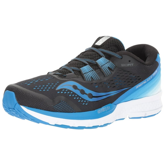 Saucony Men's Zealot ISO 3 Running Shoe, Black/Blue, 12 Medium US