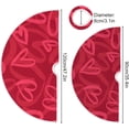 thumbnail image 3 of FMSHPON Valentine's Mother's Day Red Hearts Xmas Christmas Tree Skirt Stand Mat for Holiday Party Decoration Indoor Outdoor 48 inches, 3 of 6