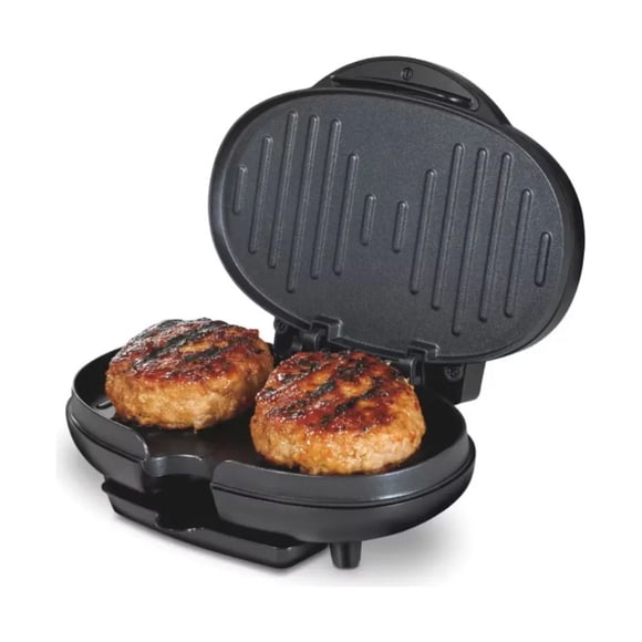 Parrilla Eléctrica Hamilton Beach Grill y Sandwichera Compacta 600W
