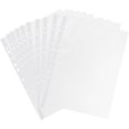 thumbnail image 1 of shiyou-Clear Sheet Protectors, 100 Pcs A4 PP Plastic Reusable Top Loading File Paper Page Document Folder Sleeves for 2 3 4 Ring Binder, Transparent, 1 of 4
