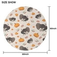 thumbnail image 6 of Happy Thanksgiving Turkey Fall Pumpkin Round Tablecloth 60" X 60",Wrinkle Wipeable Table Cloth for Kitchen Dining Room Picnic Patio Party, 6 of 6