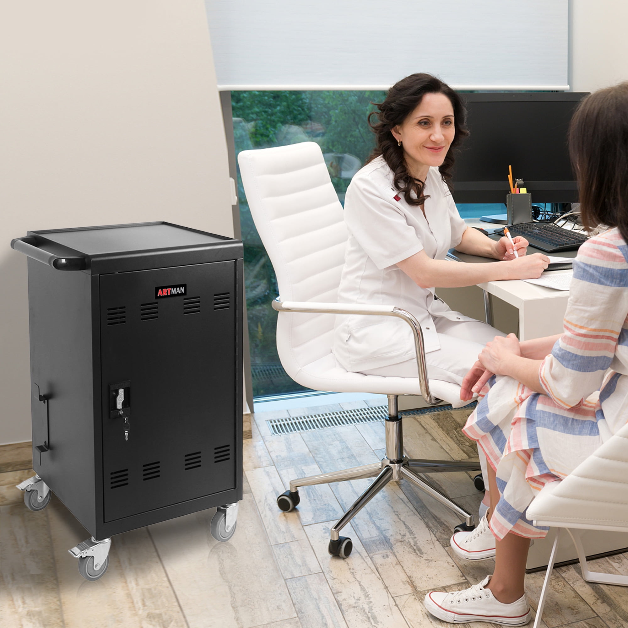 32Bay Laptop Charging Cart, Mobile iPads Charging Cart for Under 17