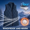 thumbnail image 5 of Women's Warm Mid-Length Puffer Vests,Full Zip Sleeveless Hooded Casual Layering Winter Outerwear Jacket with Side Pocket, 5 of 7