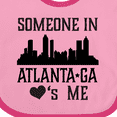 thumbnail image 4 of Inktastic Atlanta Georgia Someone Loves Me Skyline Boys or Girls Baby Bib, 4 of 4