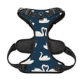 thumbnail image 5 of Lsque White Swam Dog Harness, No-Pull Pet Harness with 2 Leash Clips, Adjustable Soft Padded Dog Vest with Easy Control Handle for Large Dogs-Large, 5 of 9