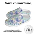 thumbnail image 6 of Daiia Colorful Butterfly Print Women’s Fuzzy Slippers Memory Foam Lightweight House Shoes Cozy Loafer Flannel House Shoes-37/38, 6 of 7