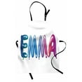 thumbnail image 1 of Emma Apron Feminine Girl Name Design with Ornate Balloons Mainstream Female Themed Illustration, Unisex Kitchen Bib Apron with Adjustable Neck for Cooking Baking Gardening, Multicolor, by Ambesonne, 1 of 3