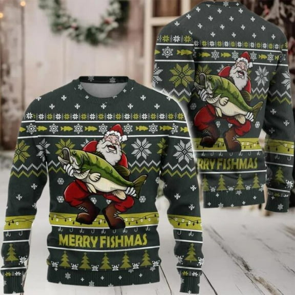 2025 Merry Fishmas Christmas Sweater