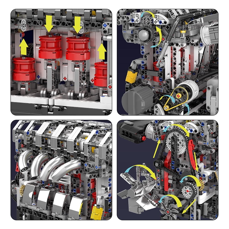 Mould King L4 Engine Building Blocks, Mini Engine Model Kit, 10087 Creative Motor Building Kit, STEM Toys Sets, Gift For Kids 14+ And Adults (1787pcs