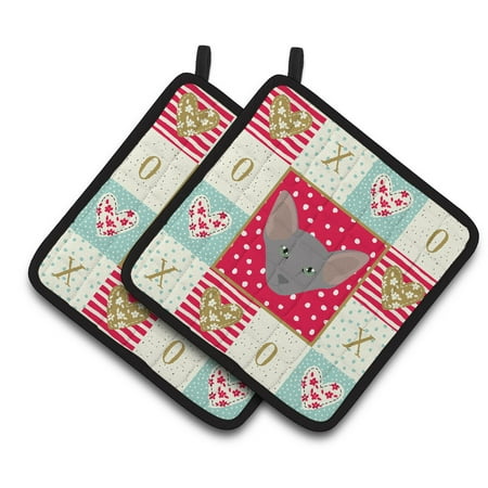 

Carolines Treasures CK5143PTHD Oriental Shorthair Cat Love Pair of Pot Holders 7.5HX7.5W multicolor