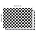 thumbnail image 5 of Black and White Checkered Pattern Summer Placemats Table Placemats Set Of 6-Linen Kitchen Washable Placemats Table Mats 11.8"x17.7" Non-Slip Heat Resistant, 5 of 5