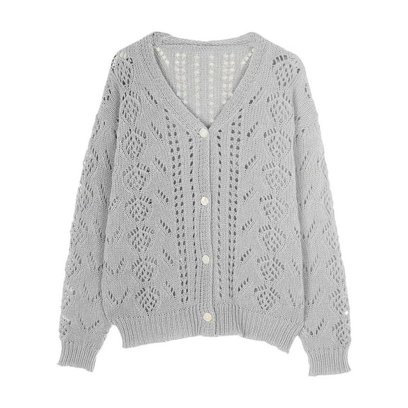 Women's Sweater, Long Sleeve Loose Trendy Top with V-Neck and Decorative Buttons, Casual Style for Daily Wear, Work, and Party, Comfortable and Lightweight, Fall and Winter Fashion