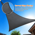 thumbnail image 6 of Triangle Sun Shade Sail, 10/16FT Waterproof Polyester Sun Shade Canopy Awning, 95% UV Block, Easy Install & Durable for Patio Garden Backyard Deck Pergola, 6 of 7