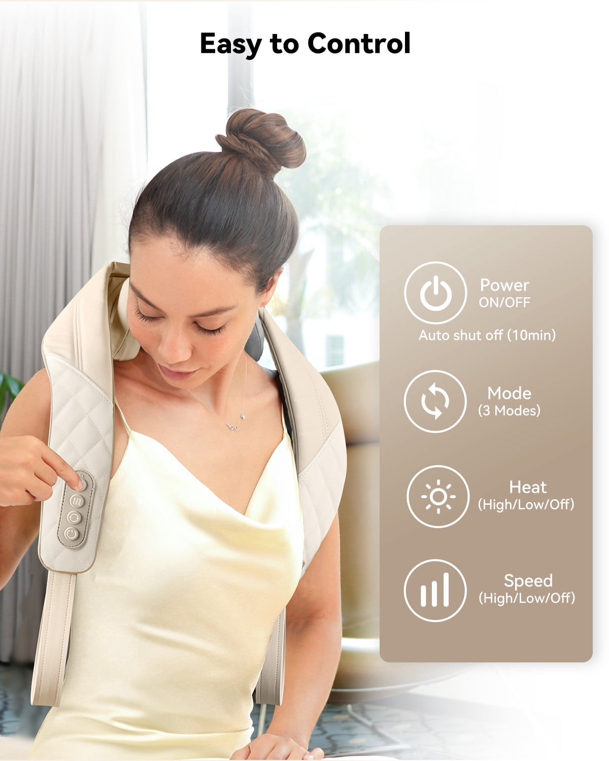 Shiatsu Neck Massager, Snailax Shoulder Neck Massager with Heat for Pain Relief Deep Tissue, Gifts