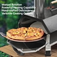 thumbnail image 3 of ACE-PATIO,12" Semi-Automatic Rotatable Outdoor Pizza Ovens,Stainless Steel Portable Wood Fired,Outdoor Cooking Pizza Maker with Timer,Built-in Thermometer,Pizza Cutter & Carry Bag(Black), 3 of 15