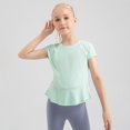 thumbnail image 6 of GYRATEDREAM Girls Athletic Shirts, Kids Short Sleeve Quick Dry Crewneck Tops Tee Summer Workout Running Yoga Sports Shirts for 11-12 Years, 6 of 9