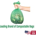 thumbnail image 6 of BioBag Small Compostabe Certified Food Scrap Trash Bags, 3 Gallon, Green, 100 Ct, 6 of 7