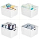 thumbnail image 4 of Organizador de almacenamiento de plástico, contenedor grande, accesorios de despensa de cocina, armario, encimera, nevera, organizador de alimentos de 2 blancos, 4 of 5