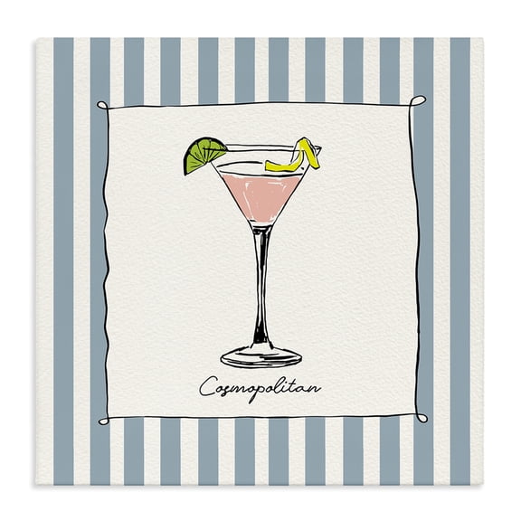 Stupell Industries Modern Cosmopolitan Summer Stripes Canvas Art, 17 x 17, by Susan Jill