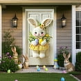 thumbnail image 5 of Kumdkd Easter Bunny Door Banner, 70x35in Pastel Spring Flowers & Eggs Hanging Decor with Bow, Indoor/Outdoor Holiday Banner for Porch, Wall - Washable Reusable, 5 of 5