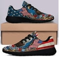 thumbnail image 3 of Eagle Patriotic Wreath American flag God Bless America Shoes Sneakers Black Size 9.5, 3 of 7