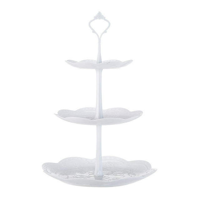 Agiferg 3-Tier Cupcake Stand Cake Dessert Wedding Event Party Display Tower Plate Round