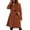 Coffee, variant on Winter Long Coat Double Trench Jacket With Lapel Belt And Inner For Cold Weather Outerwear Fashion winter clothing for women