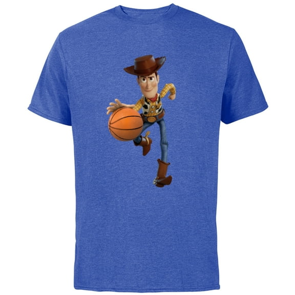 Disney Toy Story Sheriff Woody Basketball - Short Sleeve Cotton T-Shirt for Adults - Customized-Royal Heather