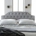 thumbnail image 2 of Baxton Studio Windsor Modern and Contemporary Greyish Beige Fabric Upholstered Scalloped Buttoned Full Size Headboard, 2 of 2