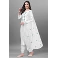 thumbnail image 3 of Trendmalls Women's Wear Cotton Fabric Regular Wear Embroidered Straight Kurta Pant Suit set, 3 of 7