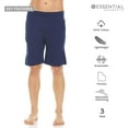 thumbnail image 5 of Essential Elements 3 Pack: Mens Cotton Sleep Shorts - 100% Cotton Jersey Lounge Casual Sleep Bottoms PJ Pajama Shorts, 5 of 6