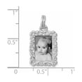 thumbnail image 4 of Sterling Silver Photo Pendant Necklace for Women with Ornate Scroll Border, Memory Keepsake Locket, Vintage Style Family Tribute Memorial Jewelry Charm, 4 of 6