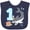Navy Blue, variant on Inktastic 1st Birthday Shark with Cake Boys or Girls Baby Bib