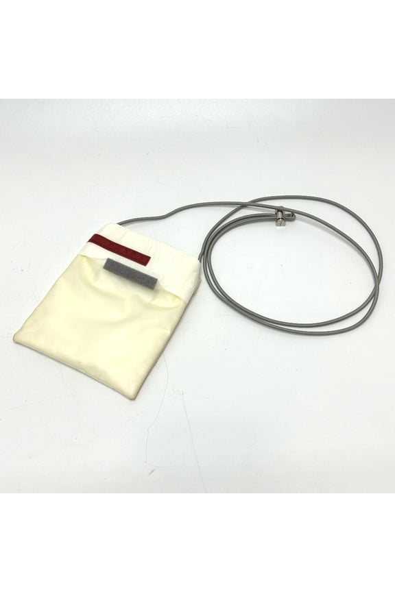 Pre-Owned PRADA Sport Logo Pochette/Sacoch Shoulder Bag in Nylon, White, for Women (Good)