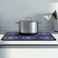 thumbnail image 2 of Renewold Glass Stove Cover Stovetop Protector Cover Foldable Electric Stove Top Protector Prevent Scratching Washer Dryer Top Cover for Home Decor, Boho Flower Violet Blue, 2 of 7