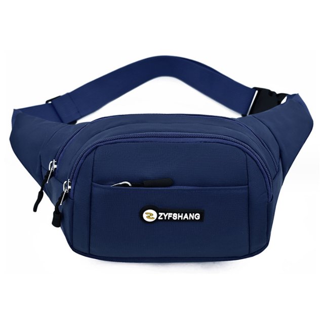 Riñonera tipo riñonera para hombre y mujer, con correa ajustable, color azul