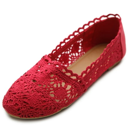 

Ollio Womens Shoe Lace Ballet Breathable Flat ZM1023