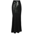 thumbnail image 4 of PrettyGuide Women's Sequin Maxi Skirt Glitter Bodycon Long Mermaid Skirt Formal Skirts, Large, 4 of 6