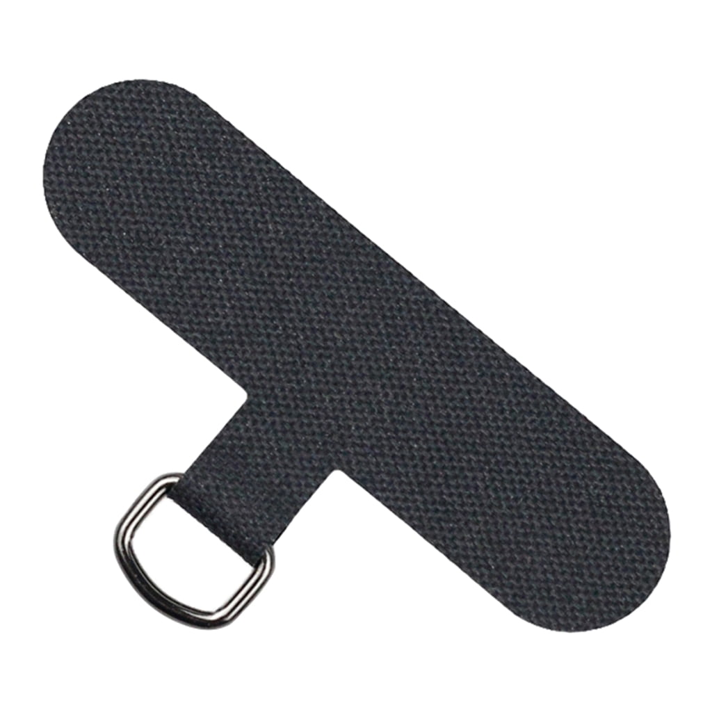 6st Telefoon Tether Tab, Mobiele Telefoon Lanyard Patch Tether Tabs voor Telefoon Herbruikbaar Telefoon Lanyard Attachment voor Telefoonriem, Voorkom Verlies (Zwart, Transparant