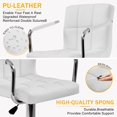 thumbnail image 6 of YRLLENSDAN,Bar Stools Set of 2,Counter Height Bar Stools,Swivel Bar Stools,with Handrails Andbackrest,Modern,Leather,Adjustable,White, 6 of 7