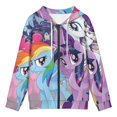 thumbnail image 3 of Unisex My Lit-tle Pony Zip Up Hoodies 3D Printed Pullover Hooded Sweatshirt with Pocket for Mens Womens, 3 of 8