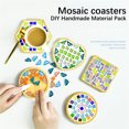 thumbnail image 5 of PATLOLLAV DIY Coaster with Glass Mosaic Tiles, Mixed Color Mosaic Kit with Bamboo Coaster, Crafts for Adults Mosaic, Crafts Materials Package, Mosaic ,Gift for Birthday Mom (Square,Round), 5 of 5