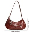 thumbnail image 4 of Bolso Hombro Mujer Cuero PU Punk Y2K Bandolera Vintage () Rojo, 4 of 9