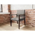 thumbnail image 2 of Pemberly Row Waiting Reception Guest Chair Wood Frame in Gray, 2 of 5
