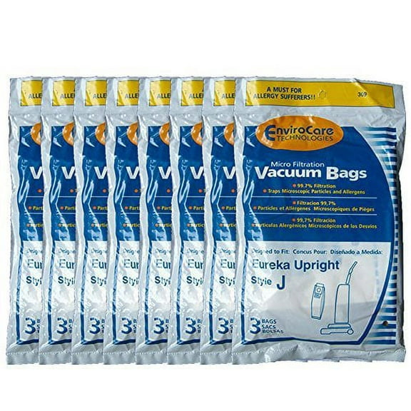 24 Compatible with Eureka Allergy Style J Vacuum Bags, Athena, Boss Power Upright, Limited Editi
