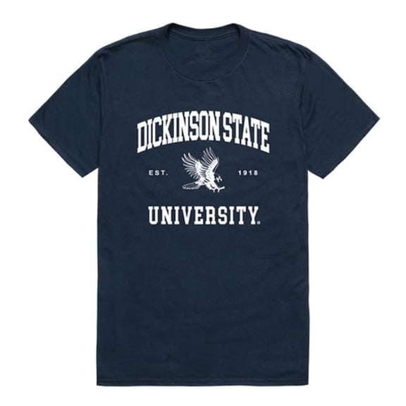 W Republic  Dickinson State University Blue Hawks Seal College T-Shirt, Navy - Extra Large