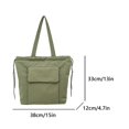 thumbnail image 2 of Bolso de nylon bolso de mano de hombro grande para mujeres verde, 2 of 7