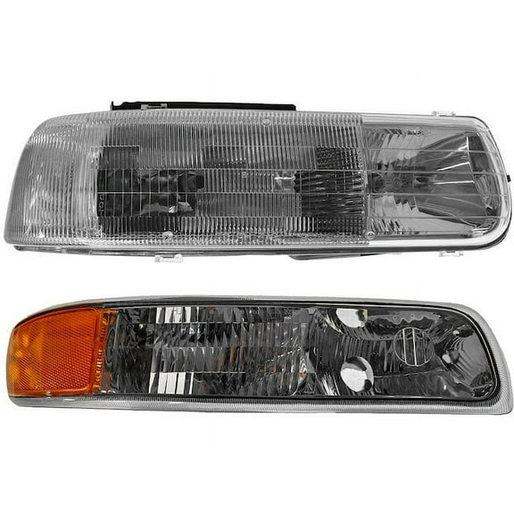 Headlight Assembly and Parking Light Kit 2 Piece - Compatible with 2000 - 2006 Chevy Tahoe 2001 2002 2003 2004 2005