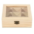 thumbnail image 2 of 3X Wooden Tea Bag Jewelry Organizer Chest Storage Box 9 Compartments Tea Box Organizer Wood Sugar Packet Container, 2 of 8