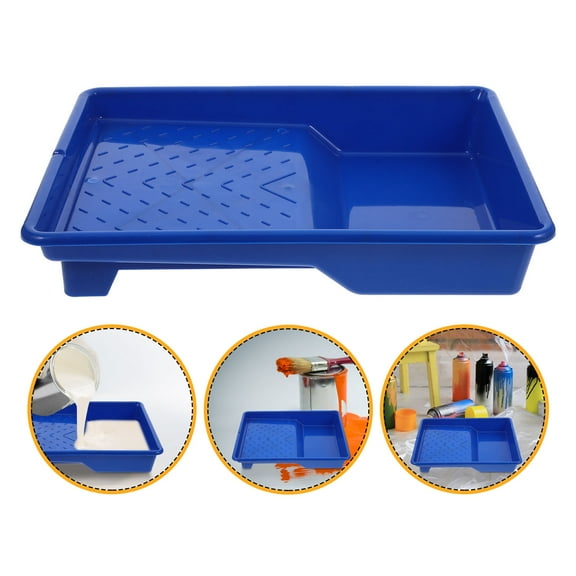 Luxshiny Disposable Paint Pans Trays Plastic Blue Paint Control Outdoor Painting 1Pcs